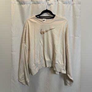 Nike Cream Boxy Crop Sweatshirt
